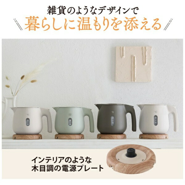 조지루시 ZOJIRUSHI 전기 포트 주전자 0.6L CK-SA06-G 더스티그린 - 상세 이미지 2