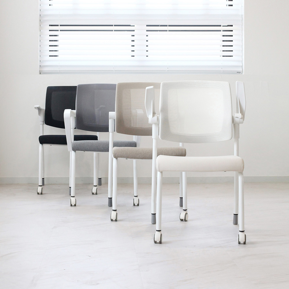 뷰티즈체어 에듀완조립 공부 바퀴없는 학생 책상 의자 편한 사무실 회의용 컴퓨터 틸팅형등판