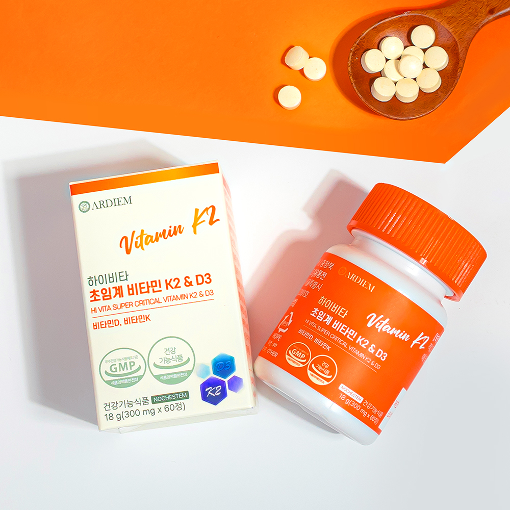 아르디엠 하이비타 초임계 비타민 K2 D3 300mg 60정, 1개 - 상세 이미지 3