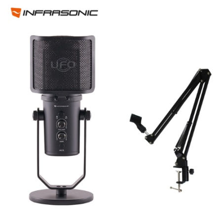 인프라소닉 UFO On 컴퓨터 노트북 맥북연결 녹음용 USB 마이크 + 굴절 스탠드