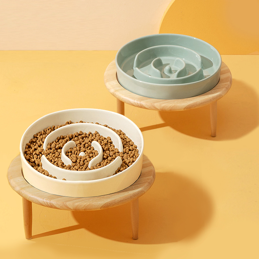 강아지 밥그릇 고양이 밥그릇 슬로우 식기 급체 방지 1구 S