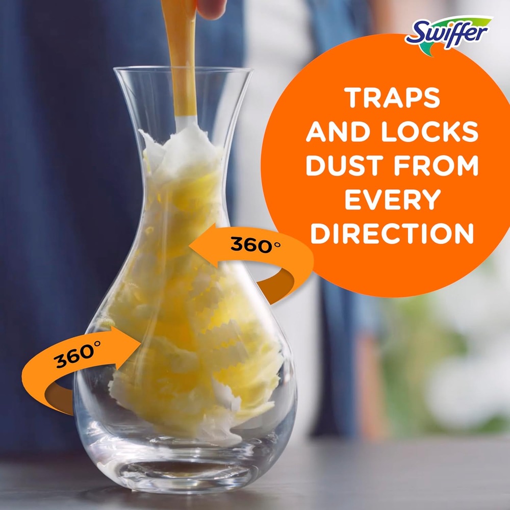 Swiffer Duster Heavy Duty 3 ft 확장형 핸들 스타터 키트 리필 3개 - 상세 이미지 4