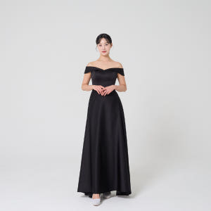 코멜리 오프숄더 브이라인 블랙 드레스 대여 2부 브라이덜샤워 웨딩드레스 ... 착용 후기 | 사이즈/핏 총정리 - 상품 이미지 1