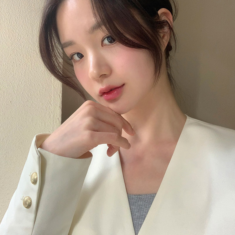 [자체제작] (하객룩) 여성 자켓 브이넥 노카라 자켓 골드버튼 하객룩 오피스 가을 정장 아우터 데일리 jk2977 - 상세 이미지 4