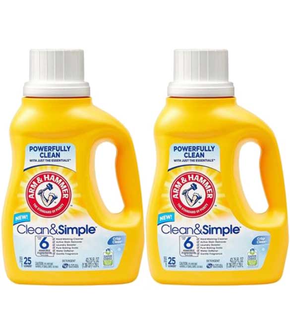 암앤해머 클린앤심플 세탁세제 1.29L 본품 2개 + 섬유유연제 200ml 이미지 6
