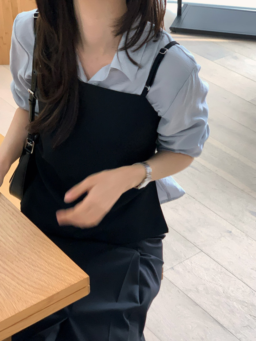 타티아 언발 투핀턱 백슬릿 H라인 롱 스커트 2color 상세 이미지 54