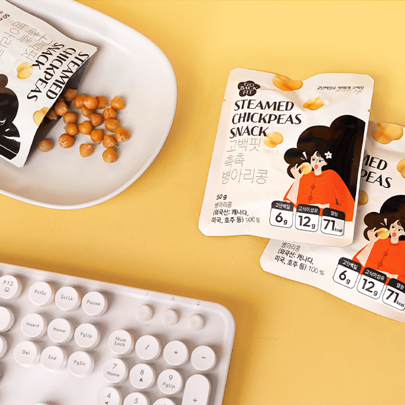 [추가적립 1,000원] 고백핏 촉촉병아리콩 간식 2박스(20팩) 스팀 삶은 바로먹는 레토르트 이집트콩