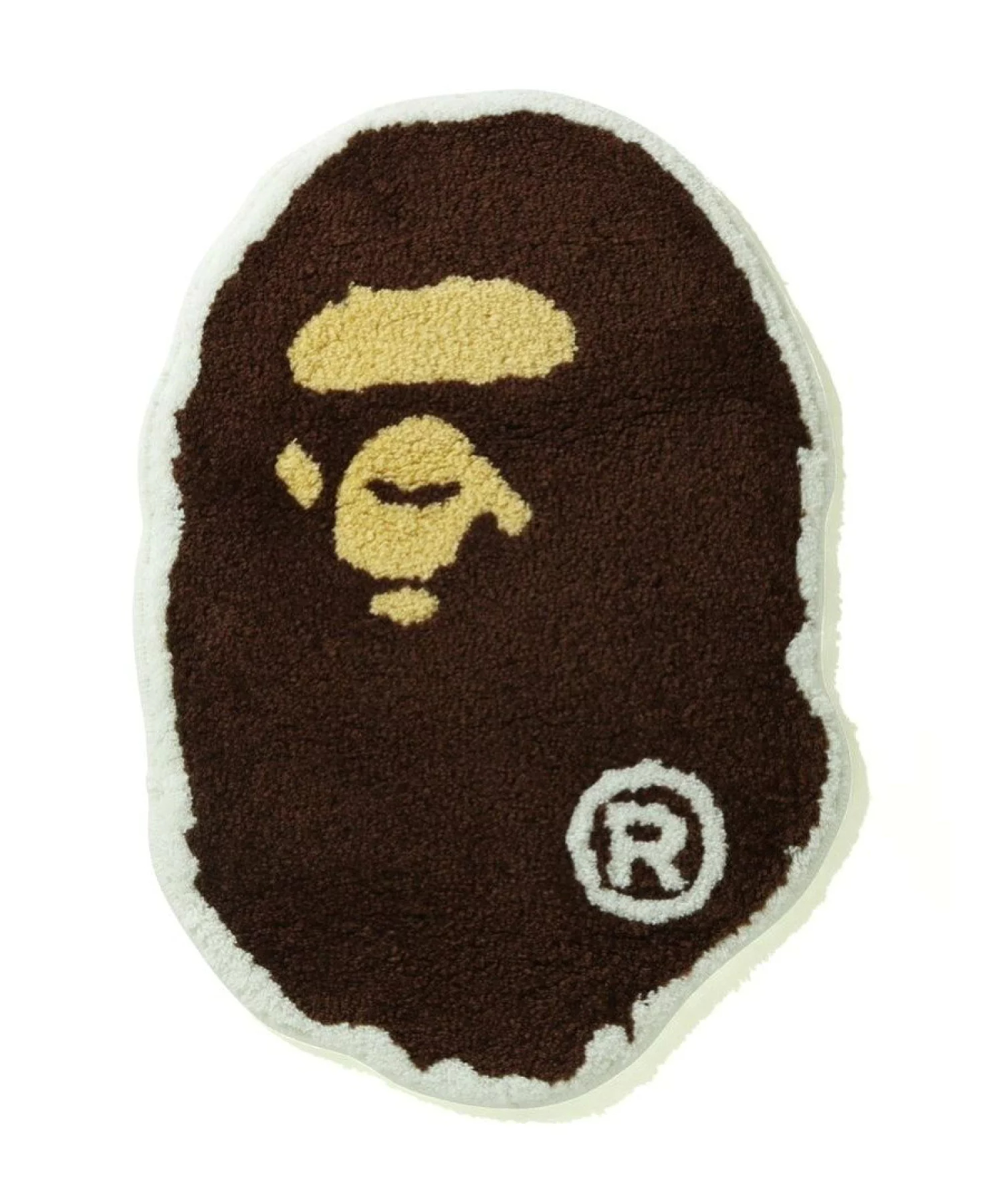 베이프 BAPE APE HEAD 러그 매트 카페트 M 브라운 - 상품 이미지