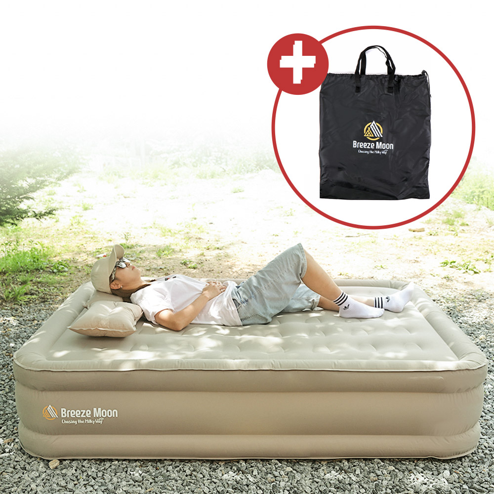 브리즈문 에어매트 자충매트 더블 에어 매트리스 침대 베드 텐트 커버 휴대용 46cm 일반