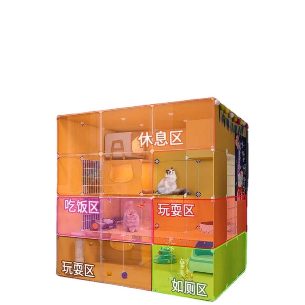 대형 고양이케이지 펫가구 토끼 철장 하우스 격리장 3x3x3칸 - 상세 이미지 5