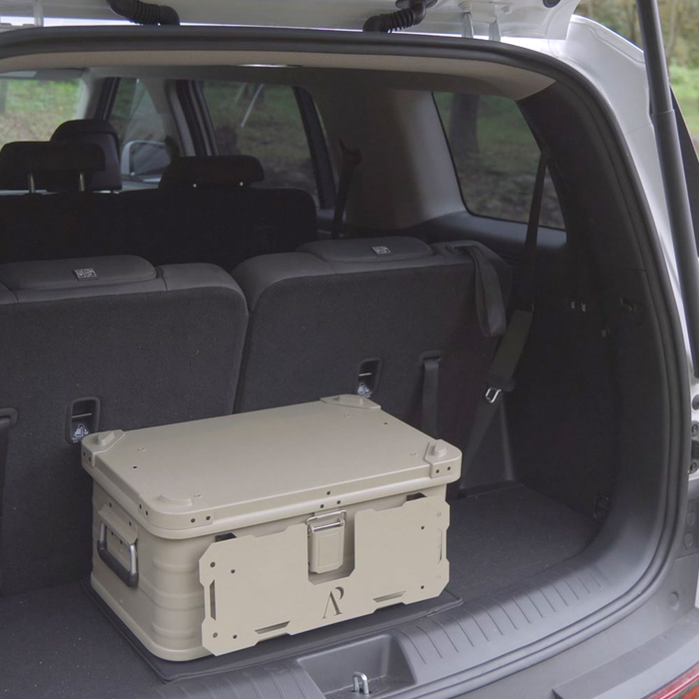 아필 강화 알루미늄 택티컬 멀티 수납 감성 캠핑박스 30L, 블랙