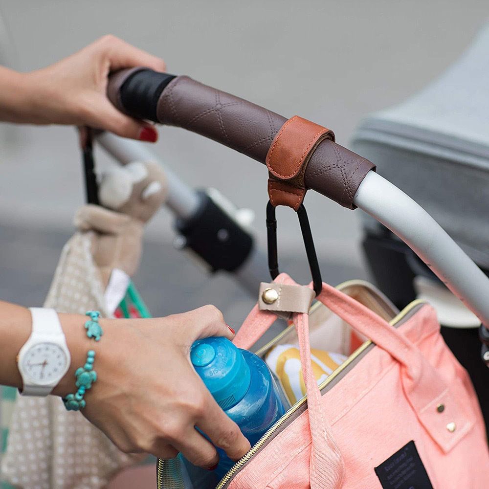 유모차 가방 걸이 고리 액세서리 후크 홀더 다용도 카라비너 밸크로 고정형