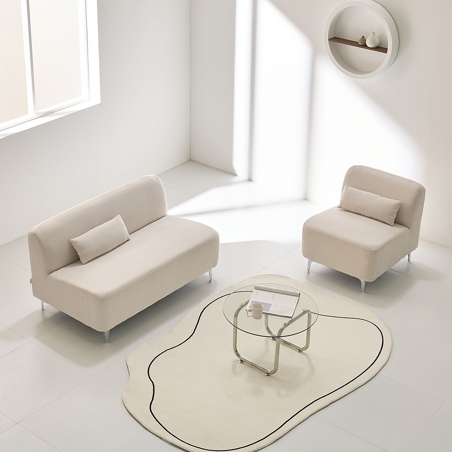 해피아이 미노이 1인용미니쇼파 원룸 아쿠아텍스 소파 1인 2인