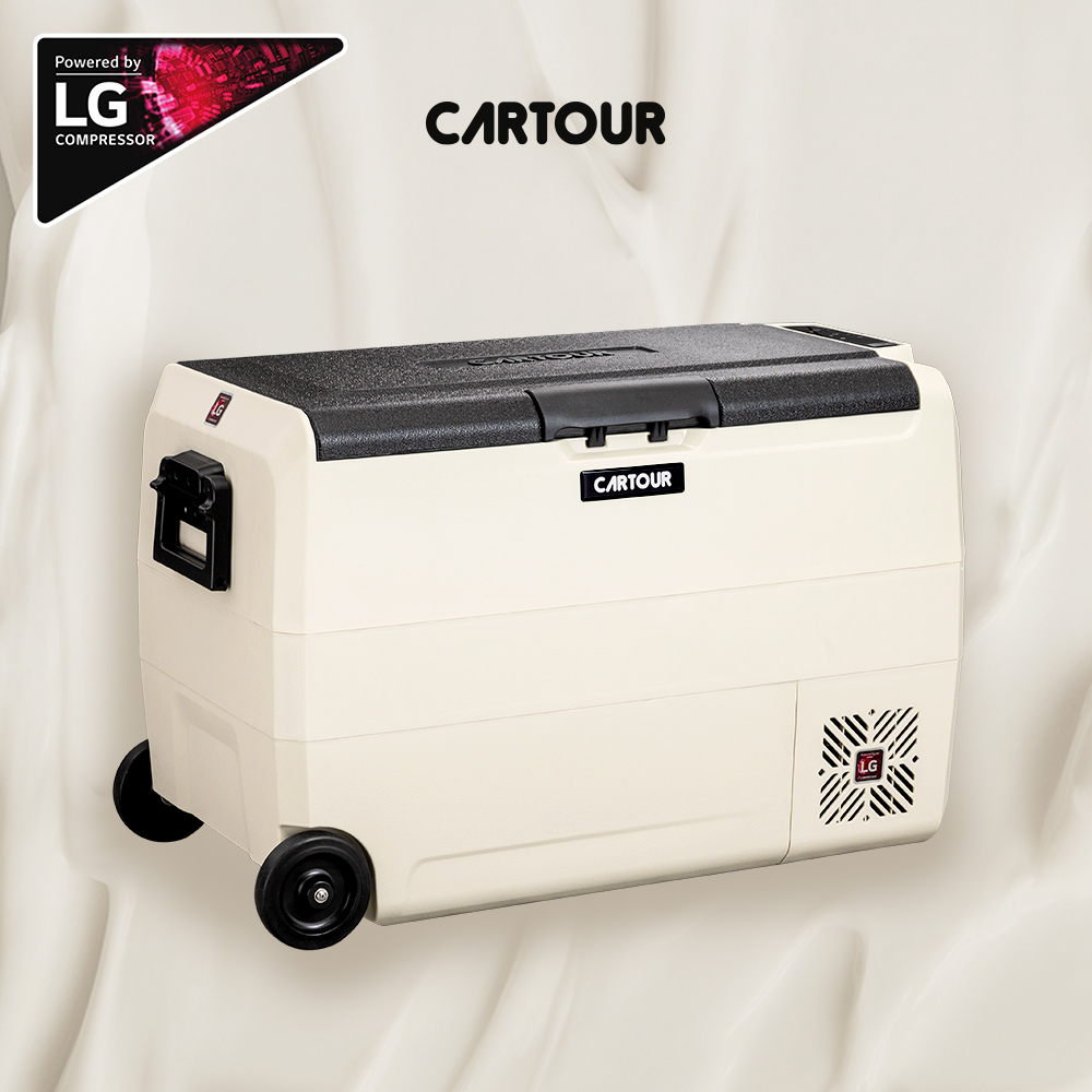 [국내발송] 캠핑냉장고 차량용 냉장고 카투어 ET50 엘지콤프 휴대용 이동식 냉동고 220V 12V 24V