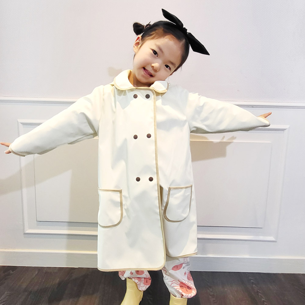 노르디코 아기우비 아기레인코트 여아우비 크림 국내제조 - 상품 이미지