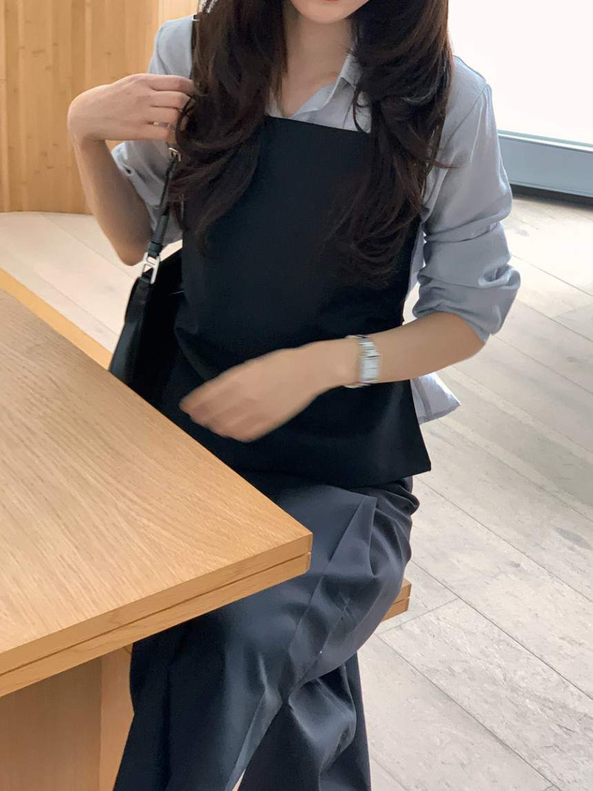 타티아 언발 투핀턱 백슬릿 H라인 롱 스커트 2color 상세 이미지 53