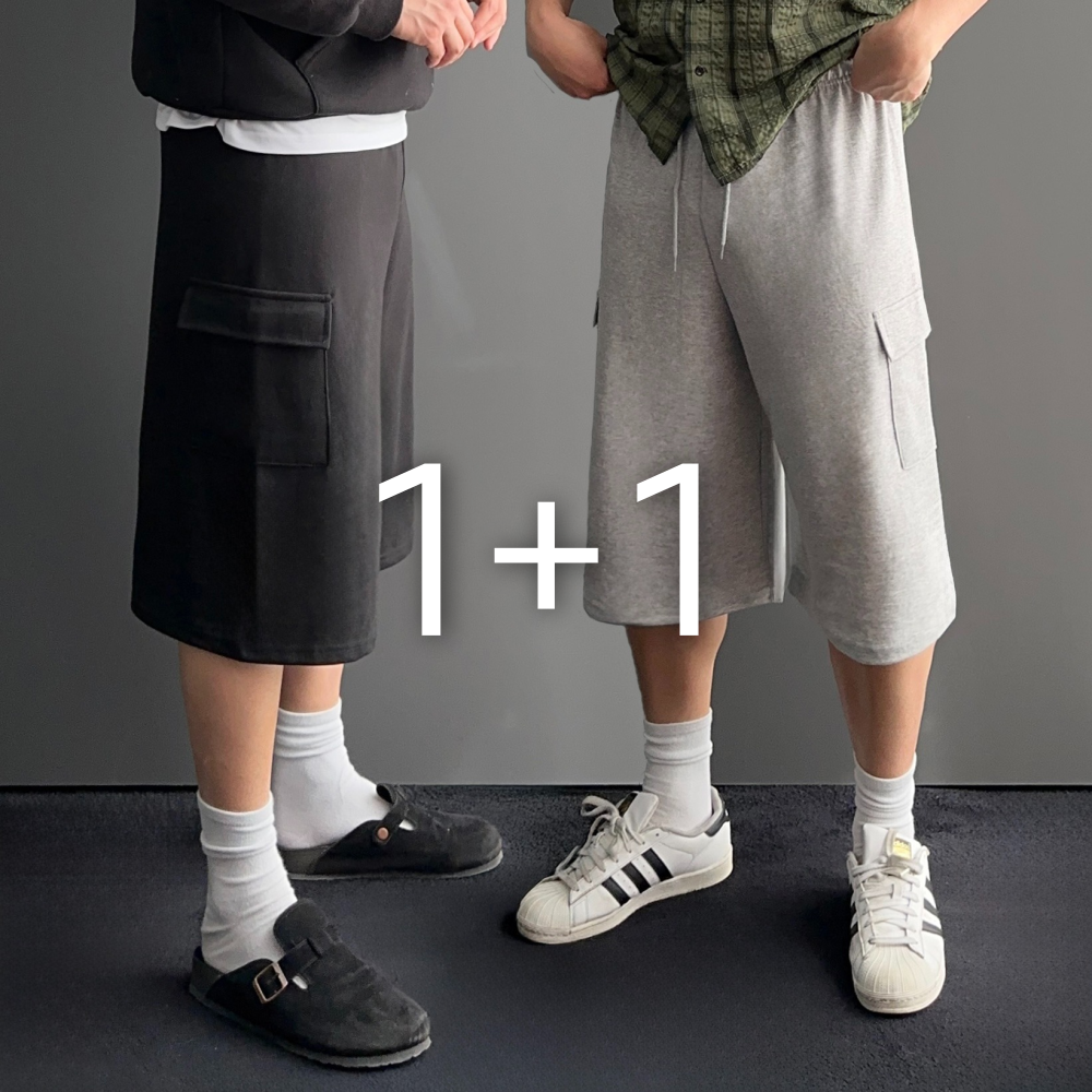 1+1 7부반바지 헬스반바지 짐웨어반바지 - 메인 이미지