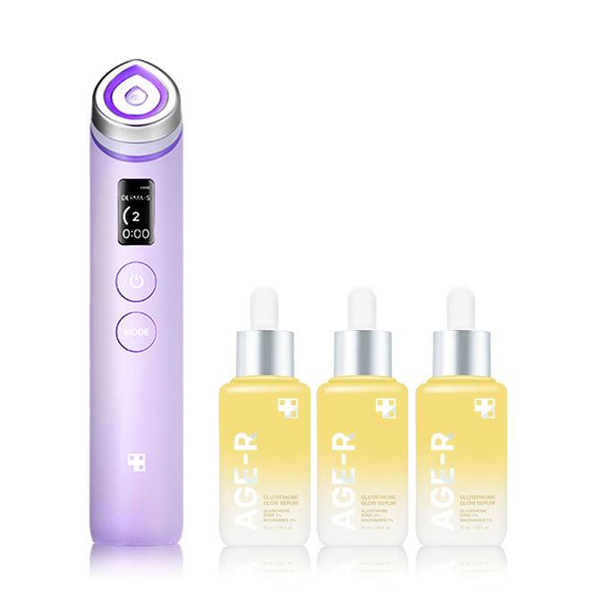 메디큐브 에이지알 부스터 프로(라벤더 한정판)+글루타치온 앰플 3개