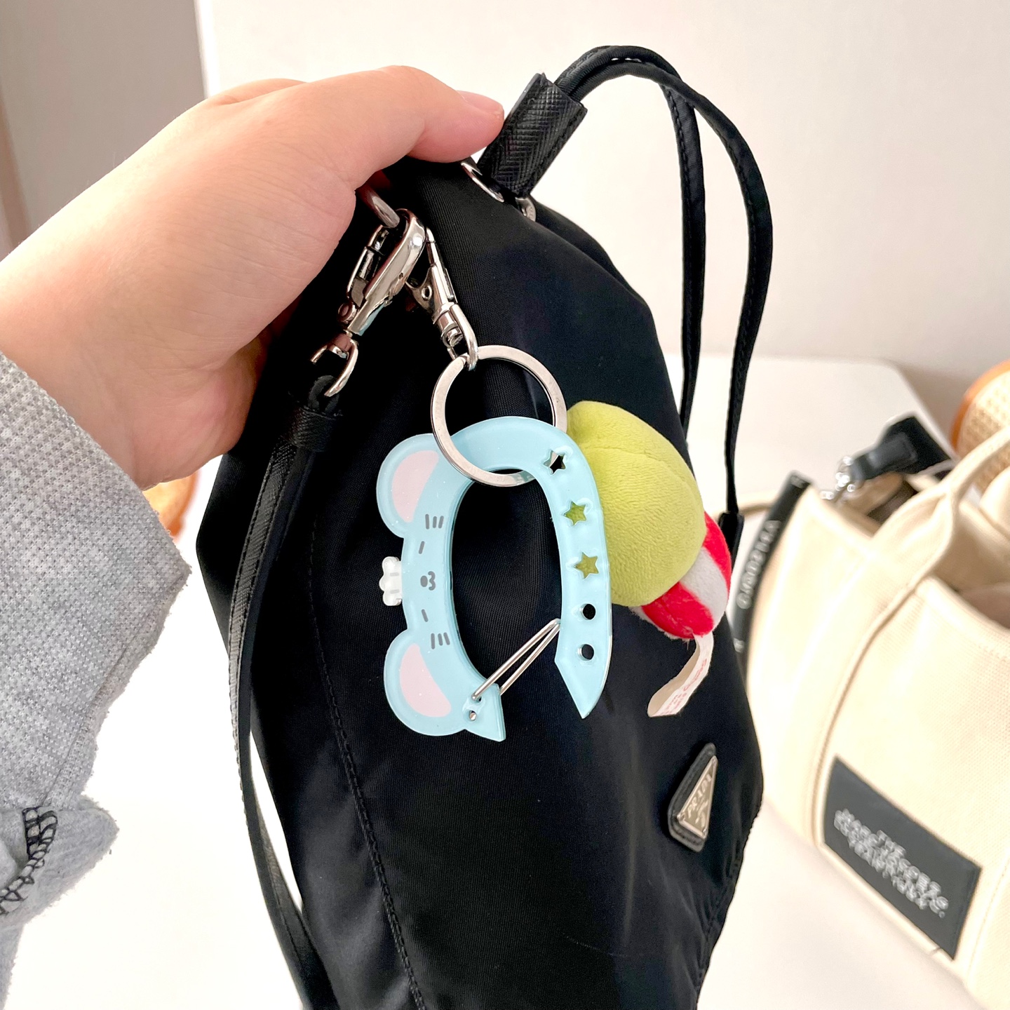 아크릴 카라비너 가방 가챠 키링 홀더 키체인 열쇠고리 이미지 7