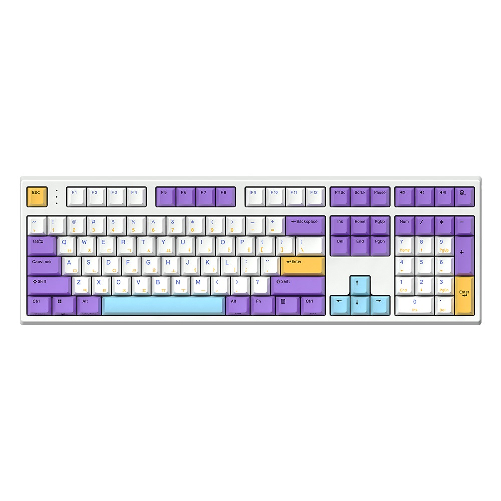 GK787SE OfficeMaster 저소음 사무용 기계식키보드 리니어 블루베리스무디, 딥블루 뽀송_38g