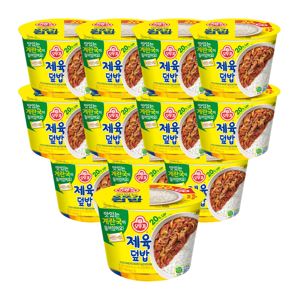 오뚜기 컵밥 제육덮밥+즉석 계란국 315g 12개 - 상품 이미지
