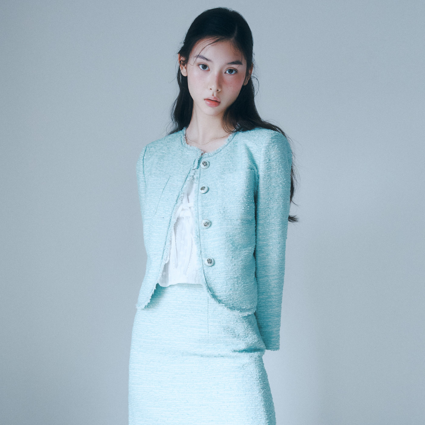 [슈퍼특가] 로엠 칼라리스 트위드 자켓 RMJKF24S51