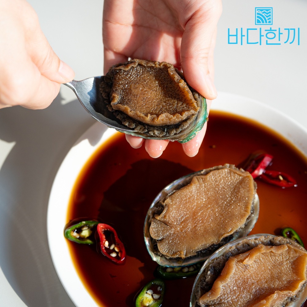 완도 활 전복장 500g 간장 전복장조림 밥도둑