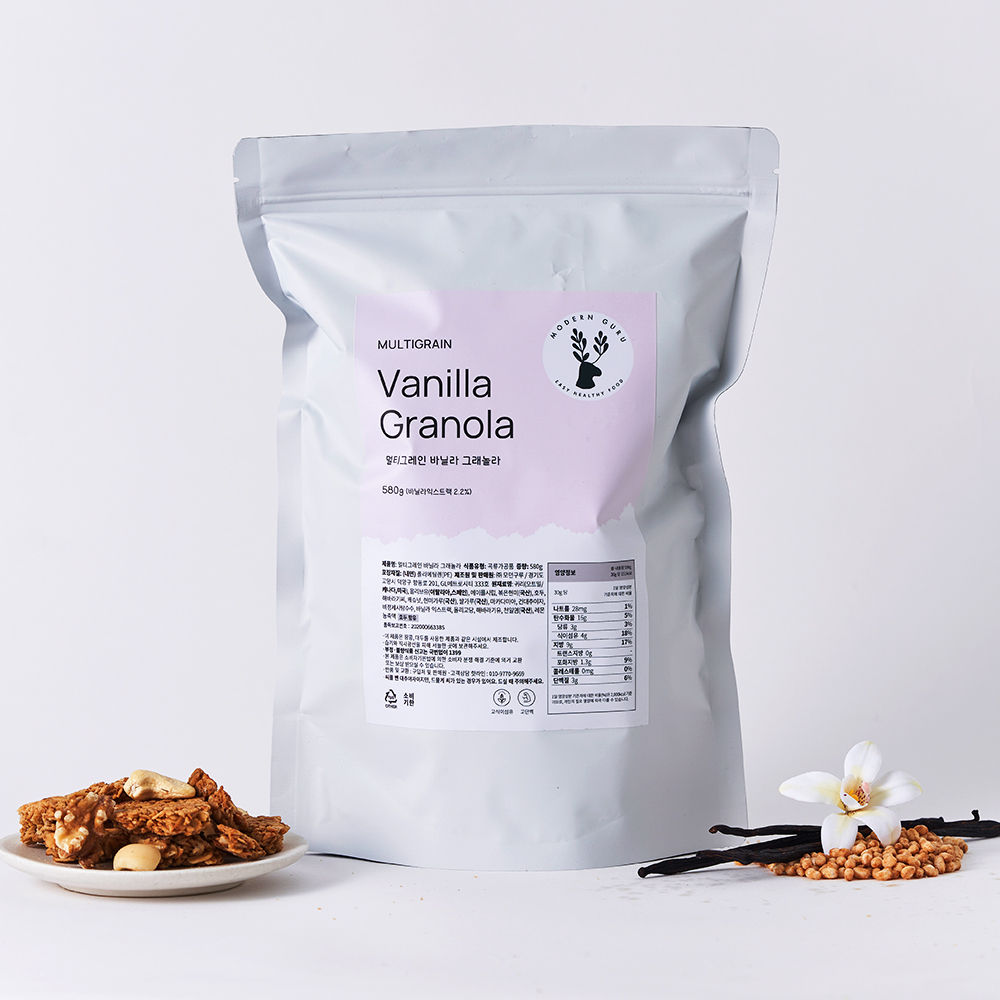 [2개무배]모던구루 내맘대로 대용량 수제 그래놀라 580g 크런치카카오 프로틴 초코 시리얼
