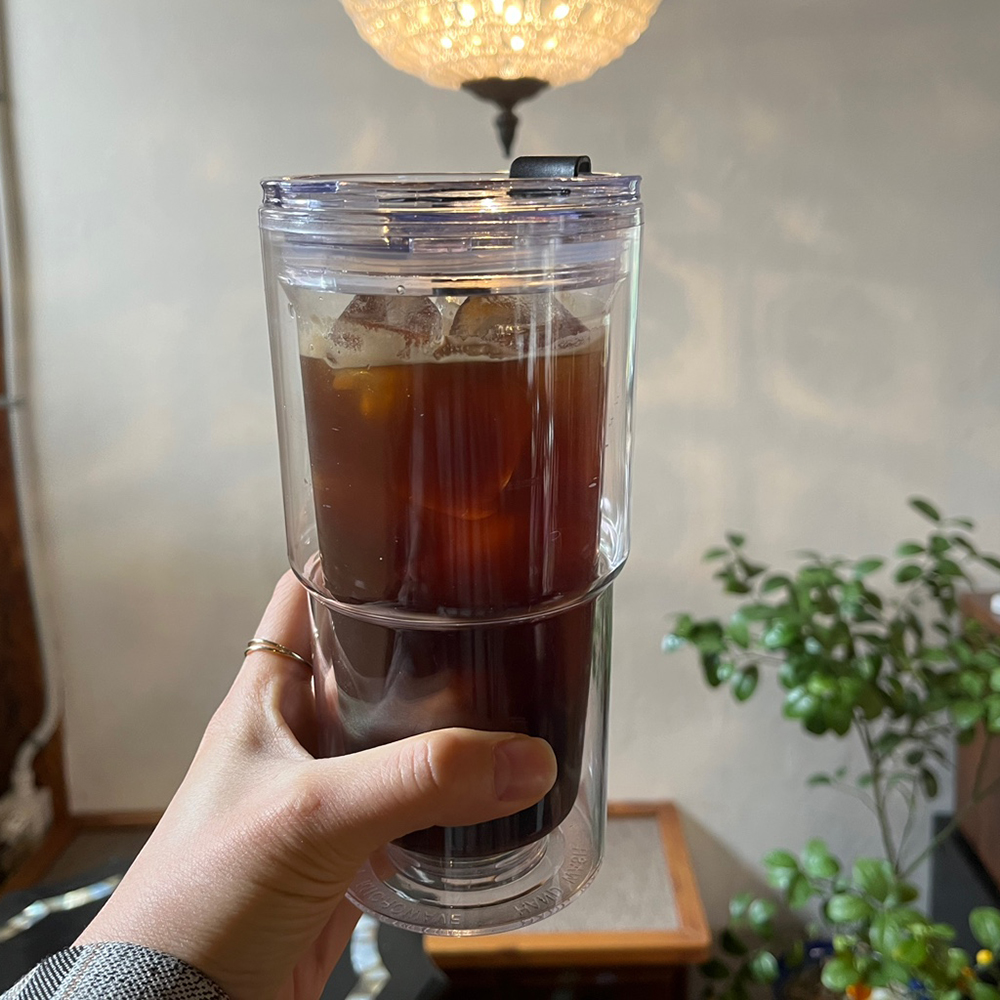 오르곤에너지 이중 투명 텀블러 550ml 보석수 정화수 물통 이미지 8