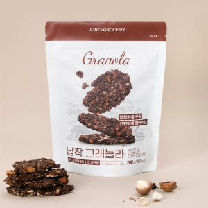 조니스그로서리 납작 그래놀라 플레인 초코 수제 통곡물 오트밀 시리얼 20... 맛있게 먹은 솔직 후기 - 상품 이미지 2