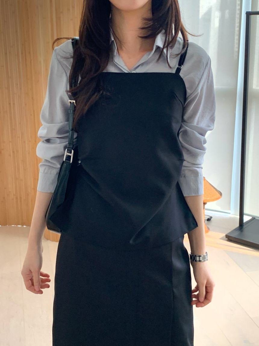 타티아 언발 투핀턱 백슬릿 H라인 롱 스커트 2color 상세 이미지 60