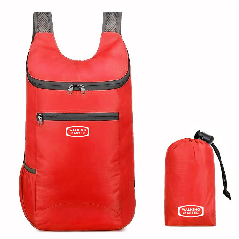 워킹마스터 미니 여성 데일리 가벼운 나일론 경량 방수 엄마 백팩 레드