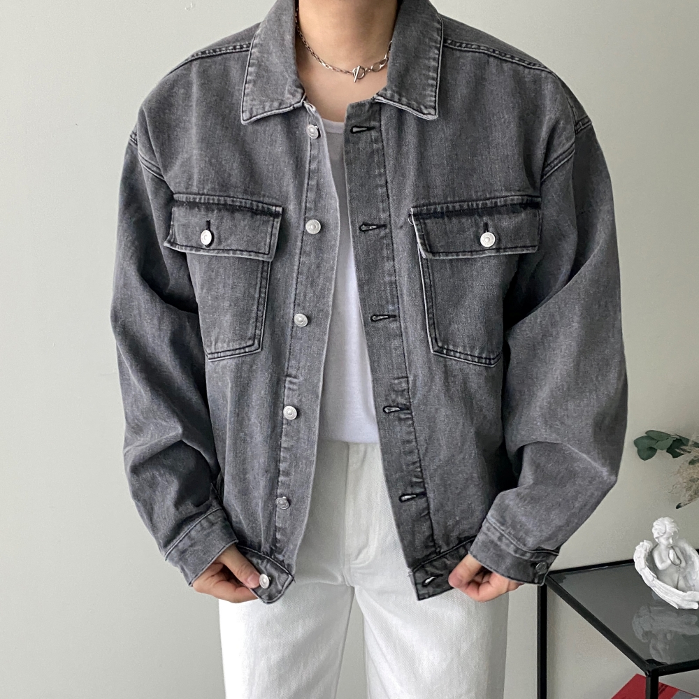 남자청자켓 남자오버핏자켓 - 상세 이미지 3