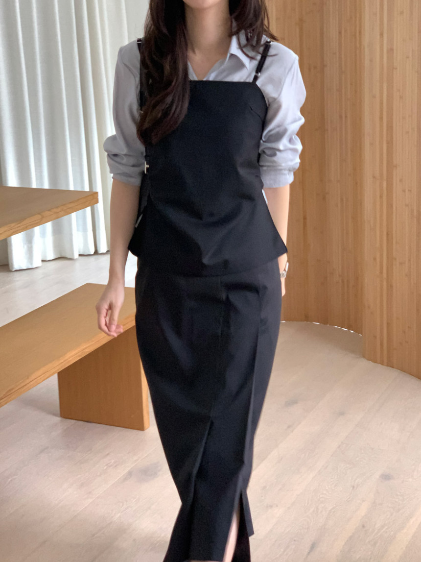타티아 언발 투핀턱 백슬릿 H라인 롱 스커트 2color 상세 이미지 73