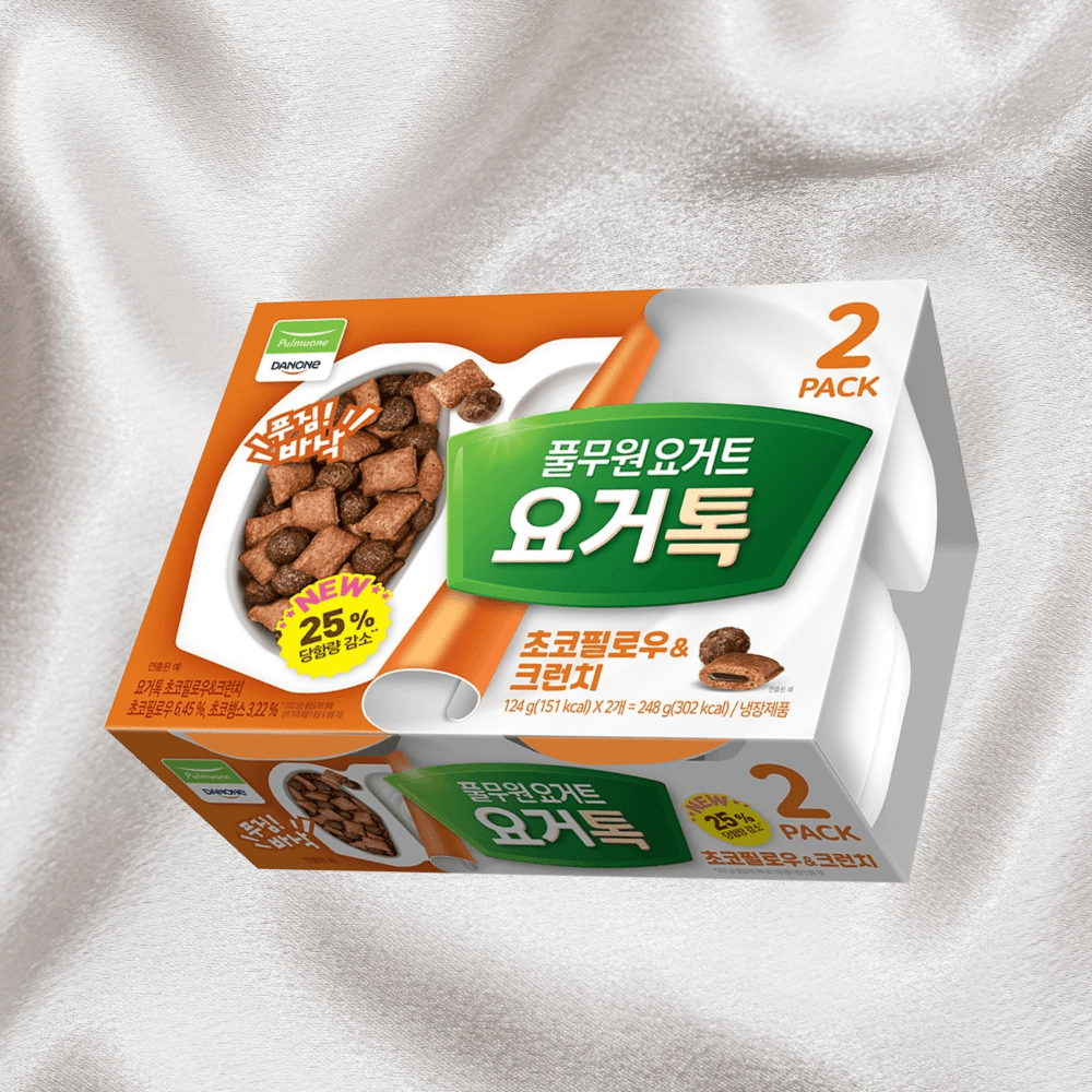 풀무원요거트 아이러브요거트 요거톡 초코필로우 크런치 푸짐한 간식 124g 8개 : 오더퀄리티