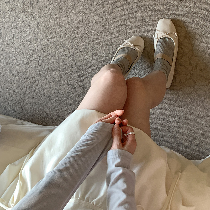 레이니 시스루 미들 골지 양말 un844 - 상세 이미지 5