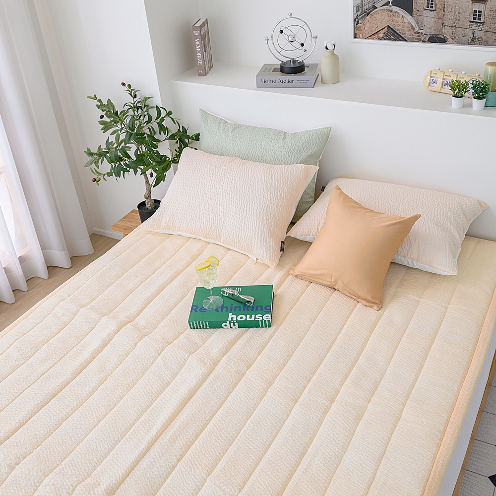 나라데코 뽀송뽀송 시어서커 누빔 여름 침대패드 고정밴드 SS