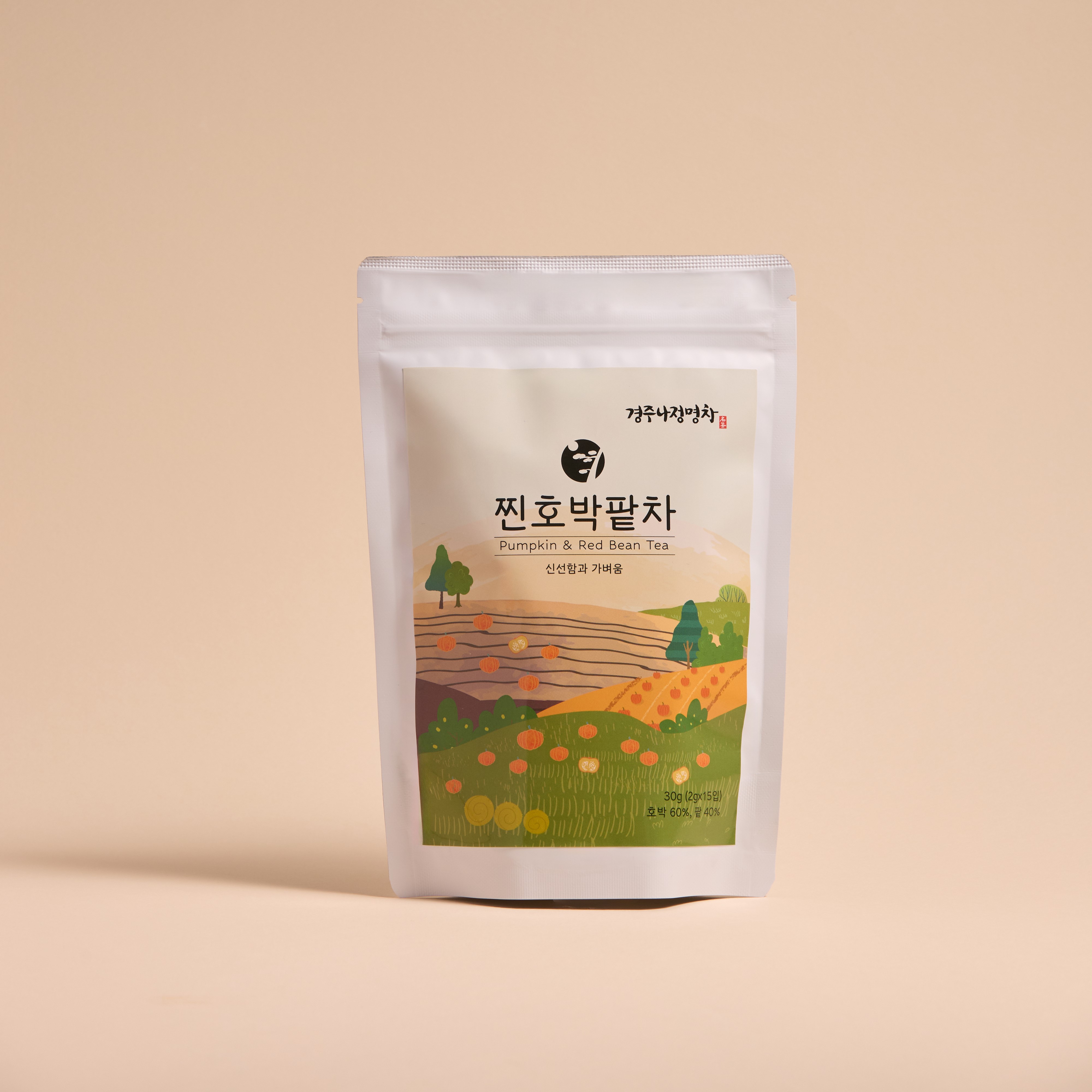 경주나정명차 찐호박팥차 15티백 파우치 - 상품 이미지