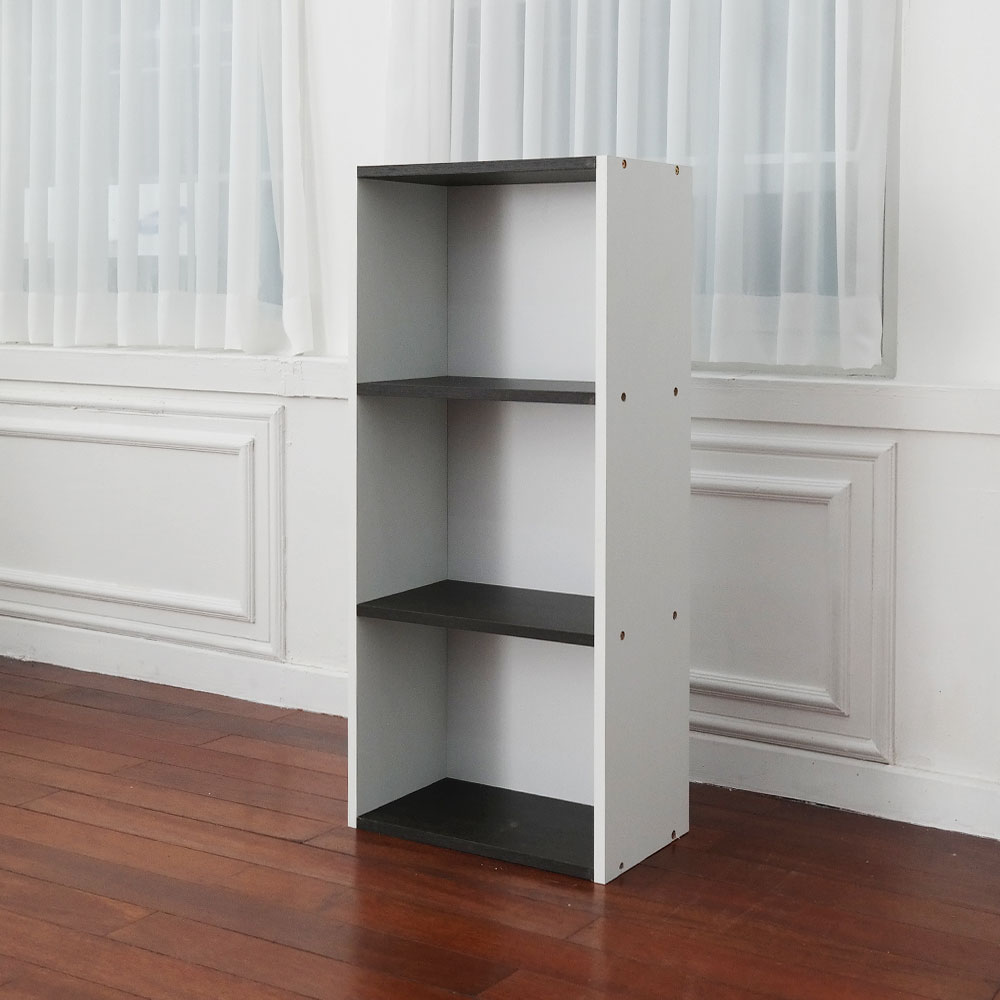 오픈 책장 400x240x900mm, 3단, 월넛콤비 - 상세 이미지 2