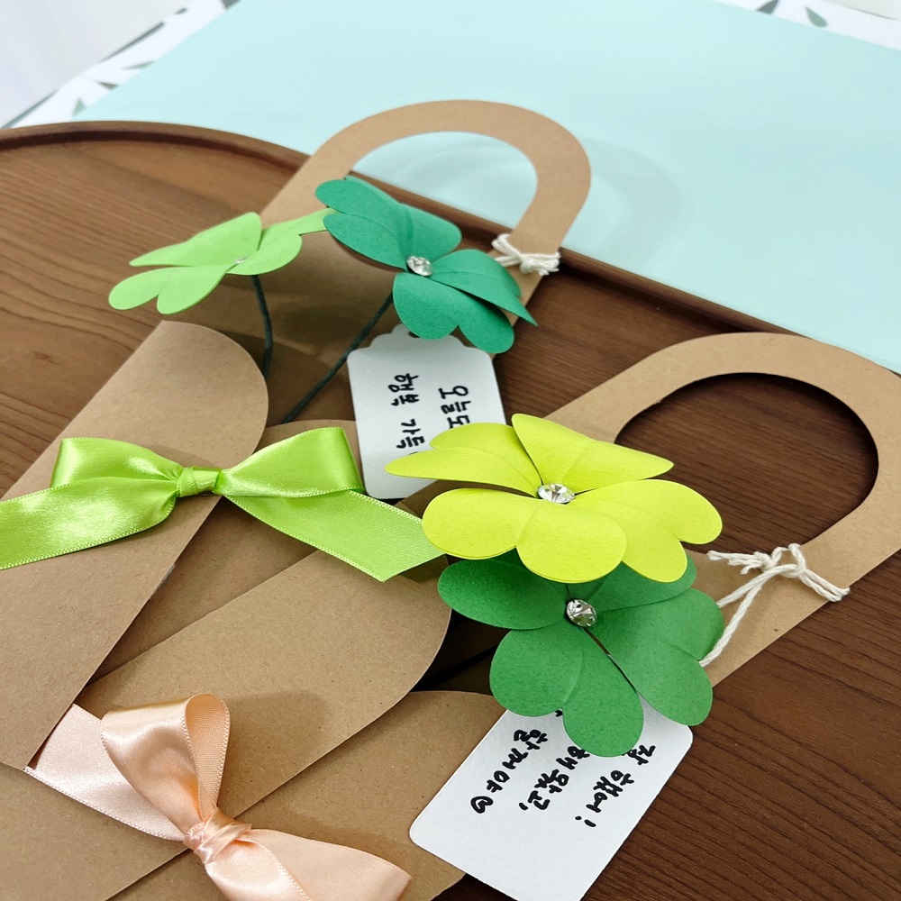 네잎클로버 만들기 종이꽃 DIY 키트 유아 어르신만들기 봄만들기 미술활동 - 상세 이미지 3