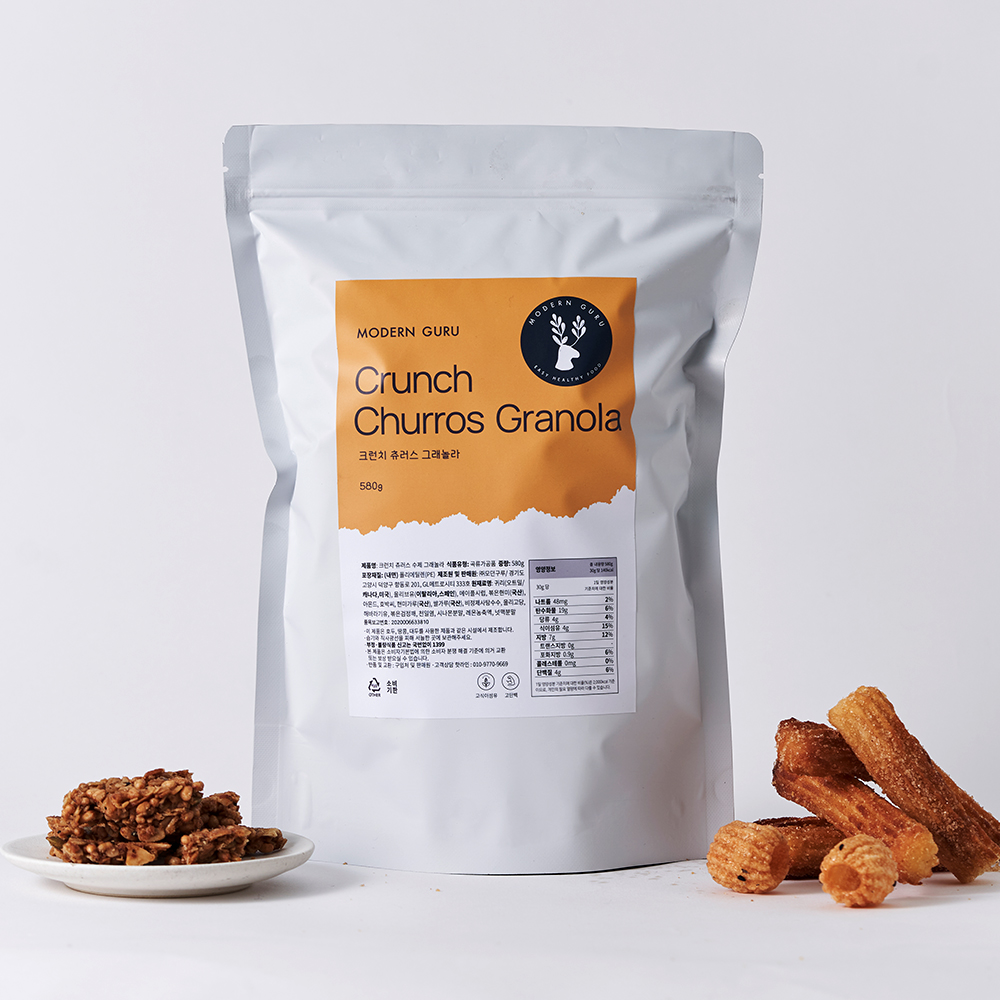 [2개무배]모던구루 내맘대로 대용량 수제 그래놀라 580g 크런치카카오 프로틴 초코 시리얼