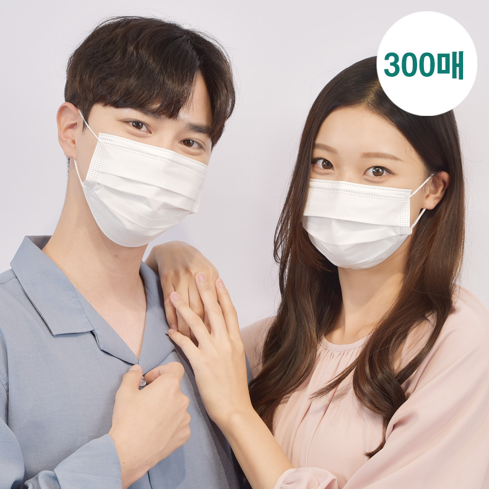 메디케이알 베이직핏 덴탈마스크 KF-AD 300매 컬러 황사 마스크