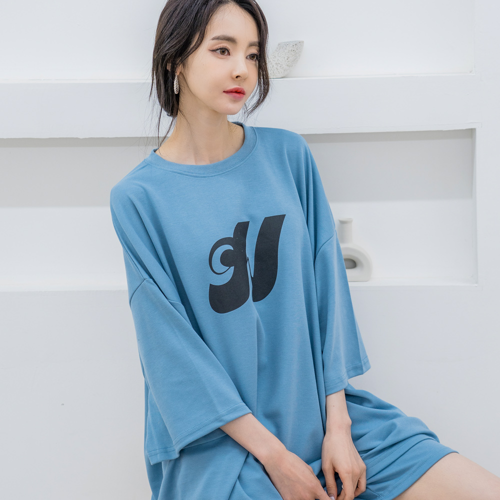 여성잠옷세트 반팔 빅사이즈 잠옷 홈웨어 실내복 - 상품 이미지