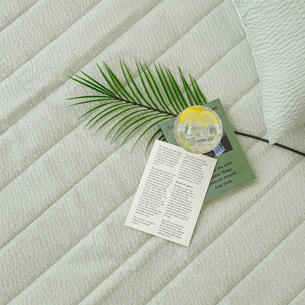 나라데코 뽀송뽀송 시어서커 누빔 여름 침대패드 고정밴드 SS