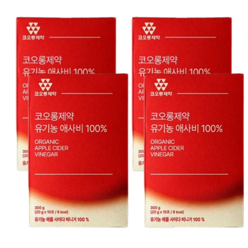 코오롱제약 유기농 애사비 100% 20gx15포x4박스 첨가물X 이탈리아산 사과 - 상품 이미지