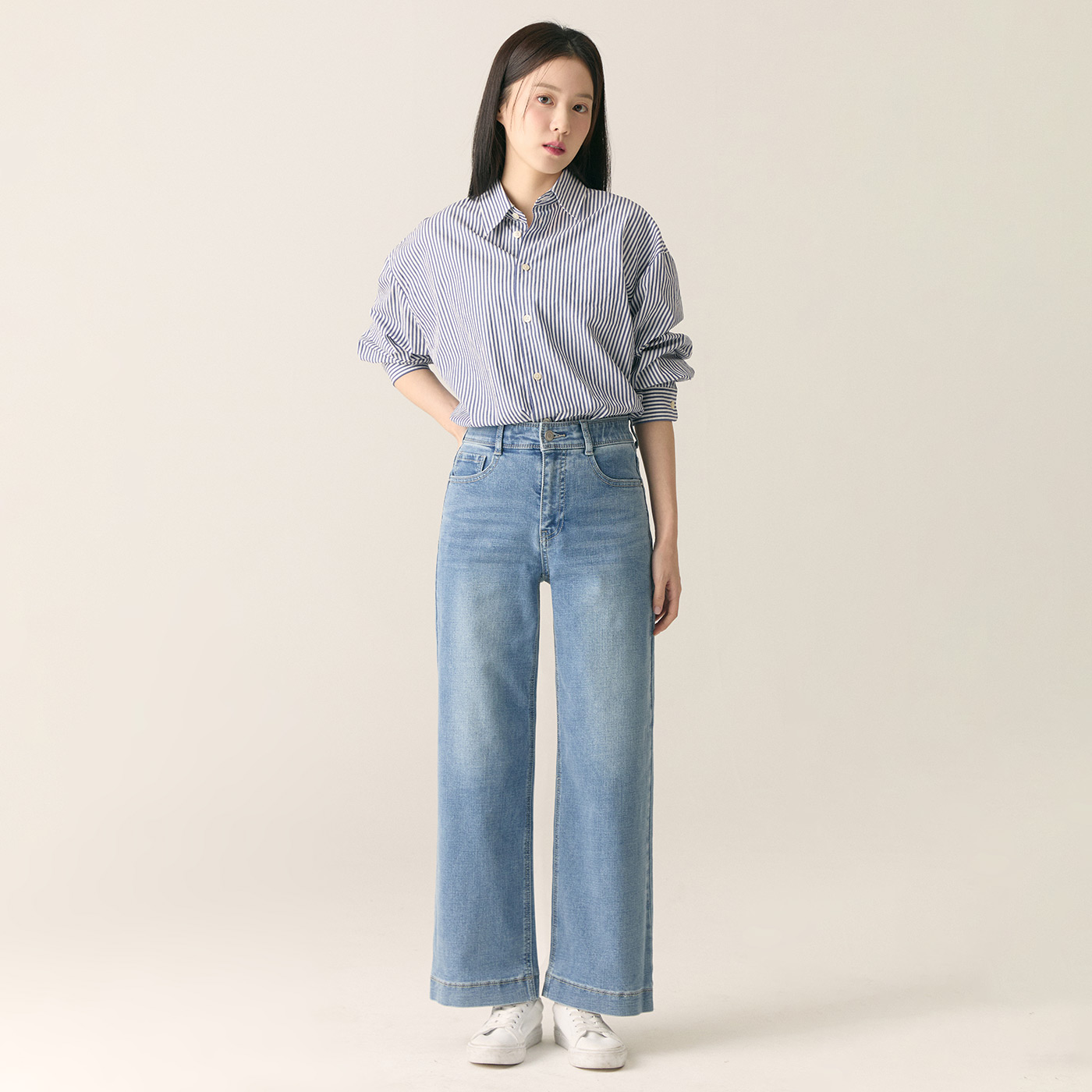 [Fit me] 로엠 와이드 데님 (숏ver.) RMTJF23G13