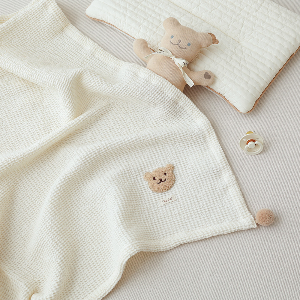 쉐베베 신생아 아기 블랭킷 모달 와플 유모차 쉐고미