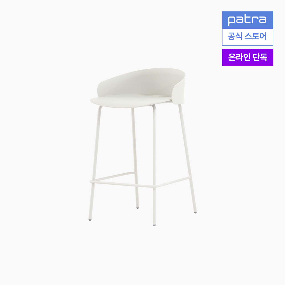 파트라 올라 바스툴 홈바 아일랜드 식탁 의자 SSOA65-60 크림화이트+레드(기본커버) - 상품 이미지