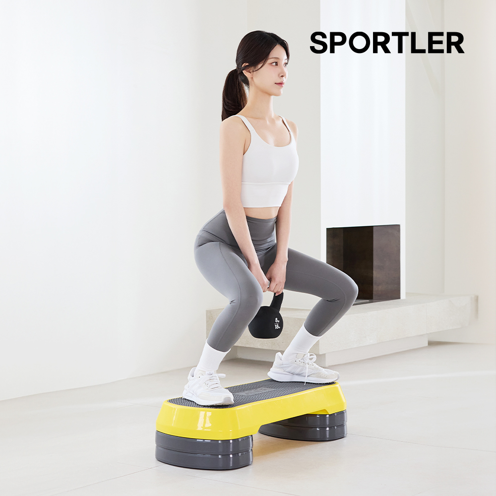 스포틀러 파워 스텝박스 2단 3단 계단 오르기 에어로빅 실내 유산소 헬스 점프 운동 기구