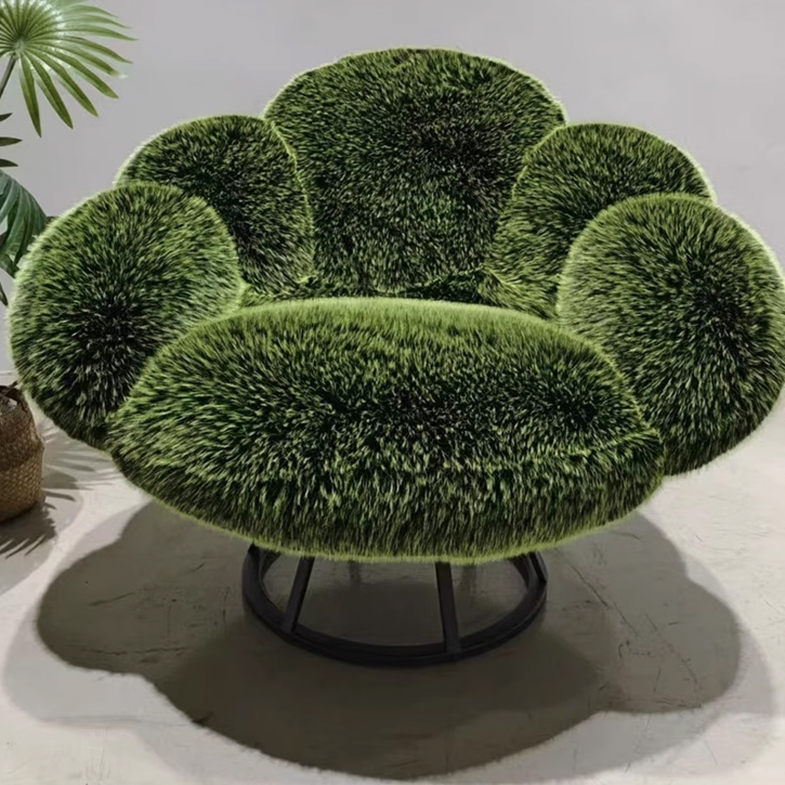 플러시 스위벨 인테리어 회전 라운지 체어 Plush Swivel Chair - 상세 이미지 3